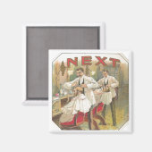 ヴィンテージ理容師 マグネット (正面/裏面)