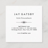 ヴィンテージ理容師/美容師名刺 スクエア名刺 (裏面)