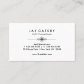 ヴィンテージ理容師/美容師名刺 名刺 (裏面)