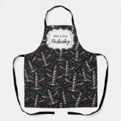 ヴィンテージ理容店の道具パターン エプロン (正面)