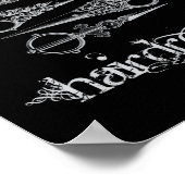 ヴィンテージ理髪用髪クラシック鋏 ポスター (角)