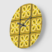 ヴィンテージ瓦パターンデザイン ラージ壁時計 (傾斜)