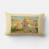 ヴィンテージ甘いフワフワのチクズイースター ランバークッション (裏面)