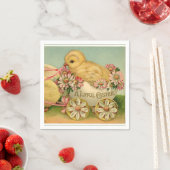 ヴィンテージ甘いフワフワのヒックイースター スタンダードカクテルナプキン (インサイチュ)