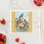 ヴィンテージ甘い鳥とネストイースターペーパーナプキン スタンダードカクテルナプキン (インサイチュ)