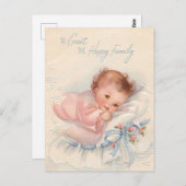 ヴィンテージ生まれたばかりの乳児葉書 ポストカード (正面/裏面)