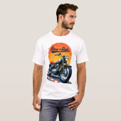 ヴィンテージ生まれバイクーに乗る芸術。 Tシャツ (正面フル)
