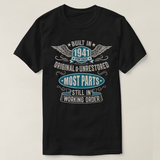 ヴィンテージ生まれ誕生日1941年、40年代に構築 Tシャツ (デザイン正面)