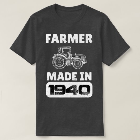ヴィンテージ生まれ農家1940年83歳の父親D Tシャツ (デザイン正面)