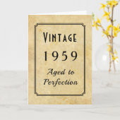 ヴィンテージ生まれ1959または任意のYr Add Name Age誕生日 カード (黄色い花)