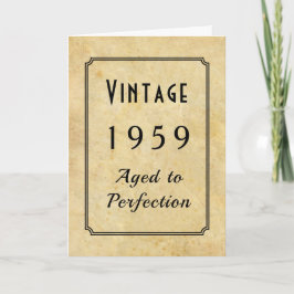ヴィンテージ生まれ1959または任意のYr Add Name Age誕生日 カード