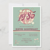 ヴィンテージ生まれ1985年40歳の誕生日パーティの招待状 招待状 (正面)