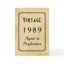 ヴィンテージ生まれ1989または任意のYr Add Name Age誕生日