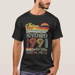 ヴィンテージ生まれ1991年11月30日誕生日30年 Tシャツ