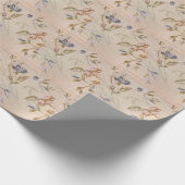 ヴィンテージ生地花模様 ラッピングペーパー (角)