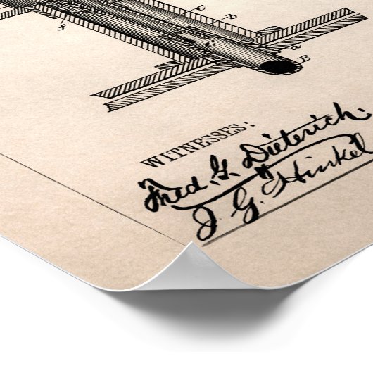 ヴィンテージ生活in棺の特許1882ポスター ポスター (角)