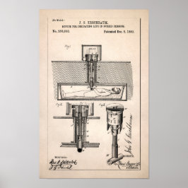 ヴィンテージ生活in棺の特許1882ポスター ポスター