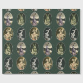 ヴィンテージ生物キャラクター包装紙 ラッピングペーパー (フラット)