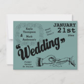 ヴィンテージ生産日を保存 マグネット招待状 (正面)