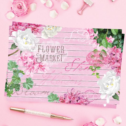 ヴィンテージ生花市場木素朴切り離し 薄葉紙