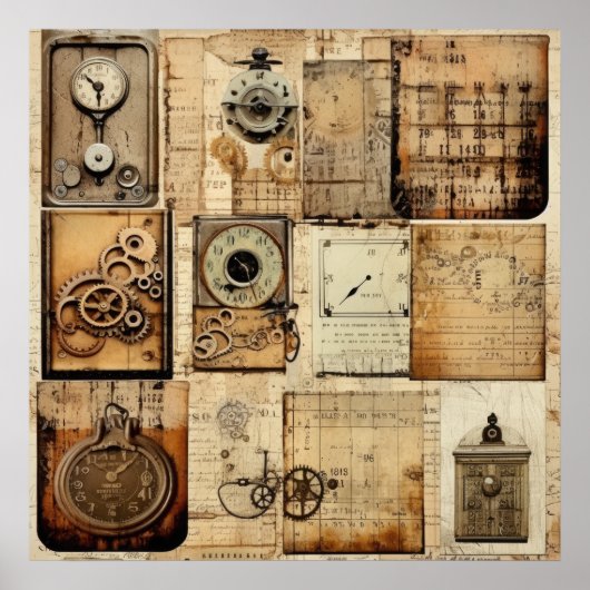 ヴィンテージ産業グランジポスター ポスター (正面)