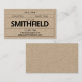 ヴィンテージ産業コンテンポラリースタイル 名刺 (正面/裏面)