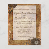 ヴィンテージ産業スチームパンク結婚式招待状 チラシ (正面)