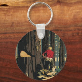 ヴィンテージ産業材材材木林 キーホルダー (裏面)