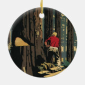 ヴィンテージ産業材材材木林 セラミックオーナメント (裏面)