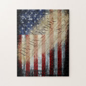 ヴィンテージ産業私たちアメリカ人国旗 ジグソーパズル (縦)