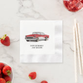 ヴィンテージ用の高級自動車 縁ありカクテルナプキン (インサイチュ)