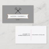 ヴィンテージ用はさみロゴ理容師、美容師 名刺 (正面/裏面)