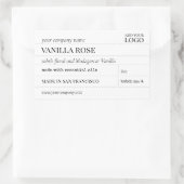 ヴィンテージ用ろうそく又は浴製品ラベル 長方形シール (バッグ)