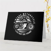 ヴィンテージ用オートバイレーシングギフト カード (黄色い花)