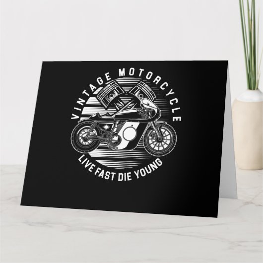 ヴィンテージ用オートバイレーシングギフト カード (正面)