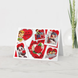 ヴィンテージ用バレンタインコラージュカード先生 シーズンカード