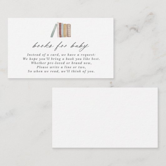 ヴィンテージ用水彩画ベビー エンクロージャーカード (正面/裏面)