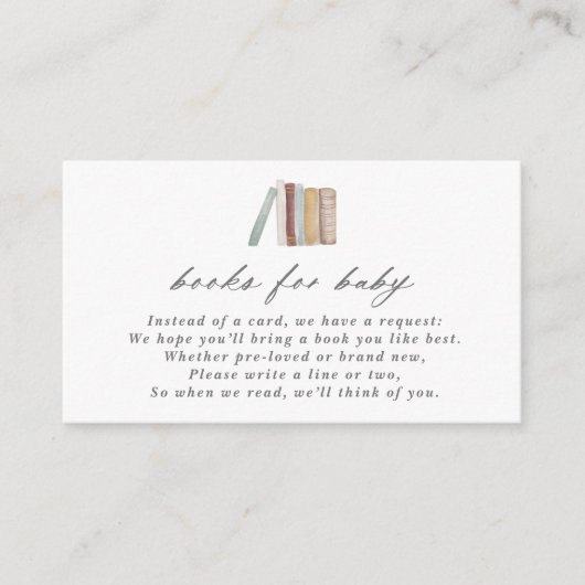 ヴィンテージ用水彩画ベビー エンクロージャーカード (正面)