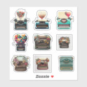 ヴィンテージ用花付きスクラップブック作り シール (シート)