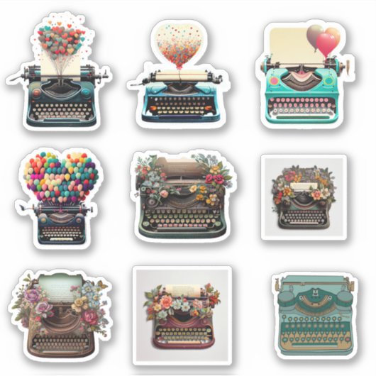 ヴィンテージ用花付きスクラップブック作り シール (正面)