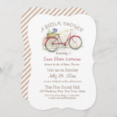 ヴィンテージ用花籠ブライダルシャワー 招待状 (正面/裏面)