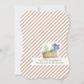 ヴィンテージ用花籠ブライダルシャワー 招待状 (裏面)