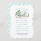 ヴィンテージ用花籠ブライダルシャワー 招待状 (正面/裏面)