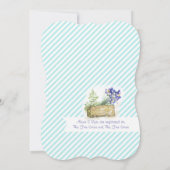 ヴィンテージ用花籠ブライダルシャワー 招待状 (裏面)