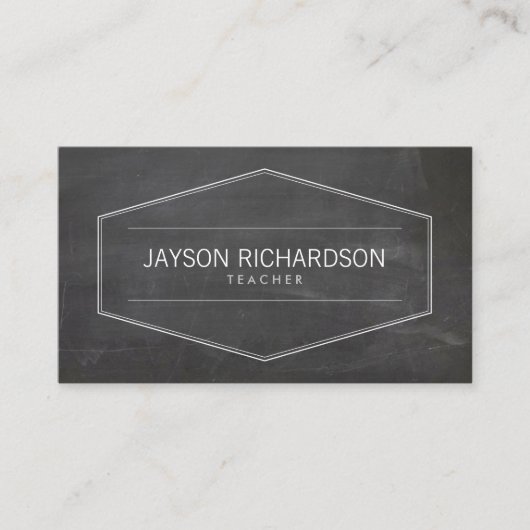 ヴィンテージ用Chalkboardの先生 名刺 (正面)