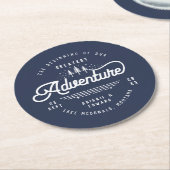 ヴィンテージ田舎の森林セーブ・ザ・デート案内 ラウンドペーパーコースター (アングル)