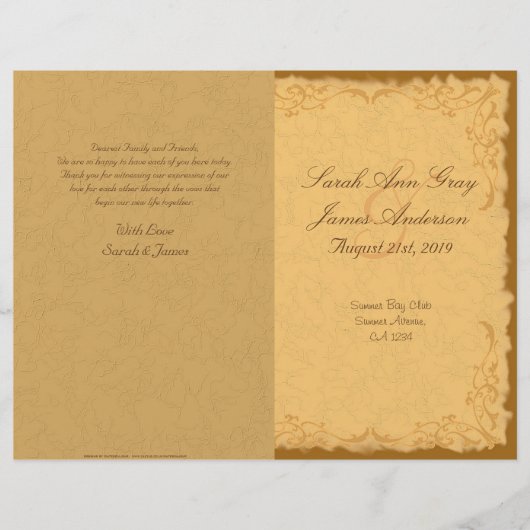 ヴィンテージ田舎地方フローラ結婚式 (正面)