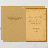 ヴィンテージ田舎地方フローラ結婚式 (正面/裏面)