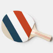 ヴィンテージ甲板はっきりしたストライプの 卓球ラケット (横)
