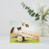 ヴィンテージ甲虫ベビーシーソーポストカード ポストカード (スタンド正面)